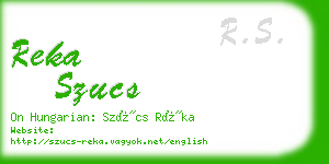 reka szucs business card